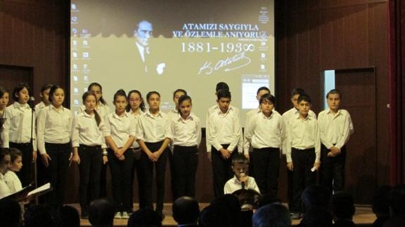 Vefatının 77´inci Yılında Türkiye Cumhuriyeti´nin Kurucusu Gazi Mustafa Kemal Atatürk, Törenle Anıldı