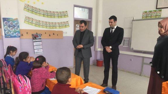 Şube Müdürü Taner Aytaç 2017-2018 Eğitim Öğretim Yılı 2.Dönem Açılışında Köy Okullarını Ziyaret Etti