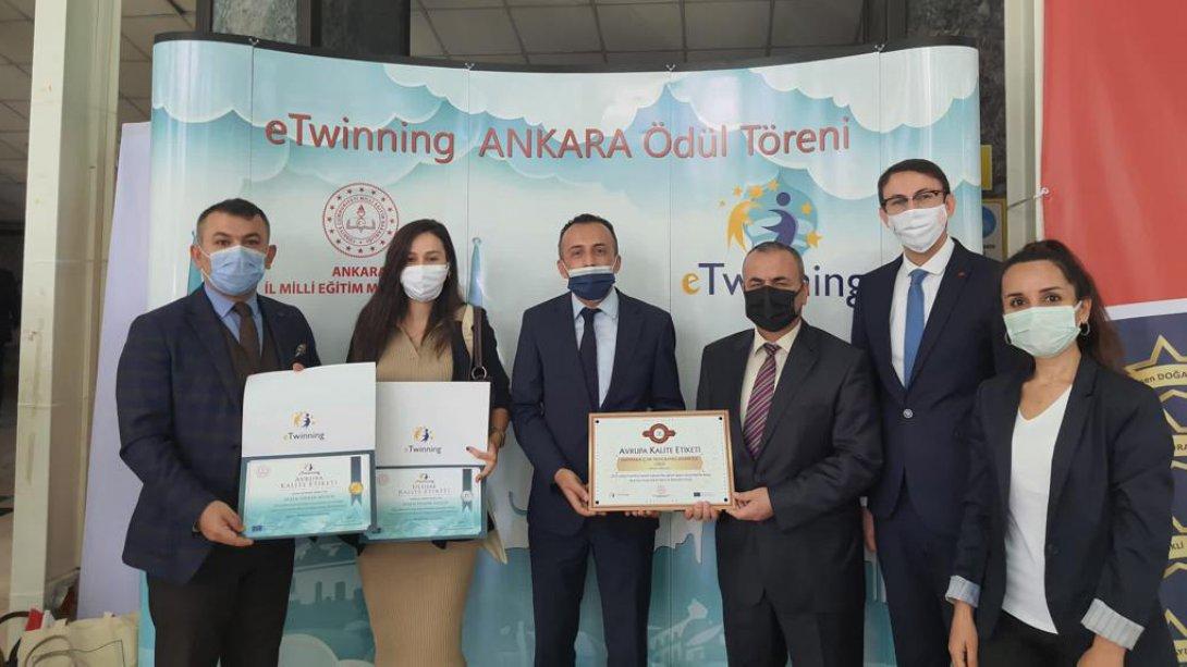 eTwinning Ekibimizle Ankara Ödül Törenine Katıldık